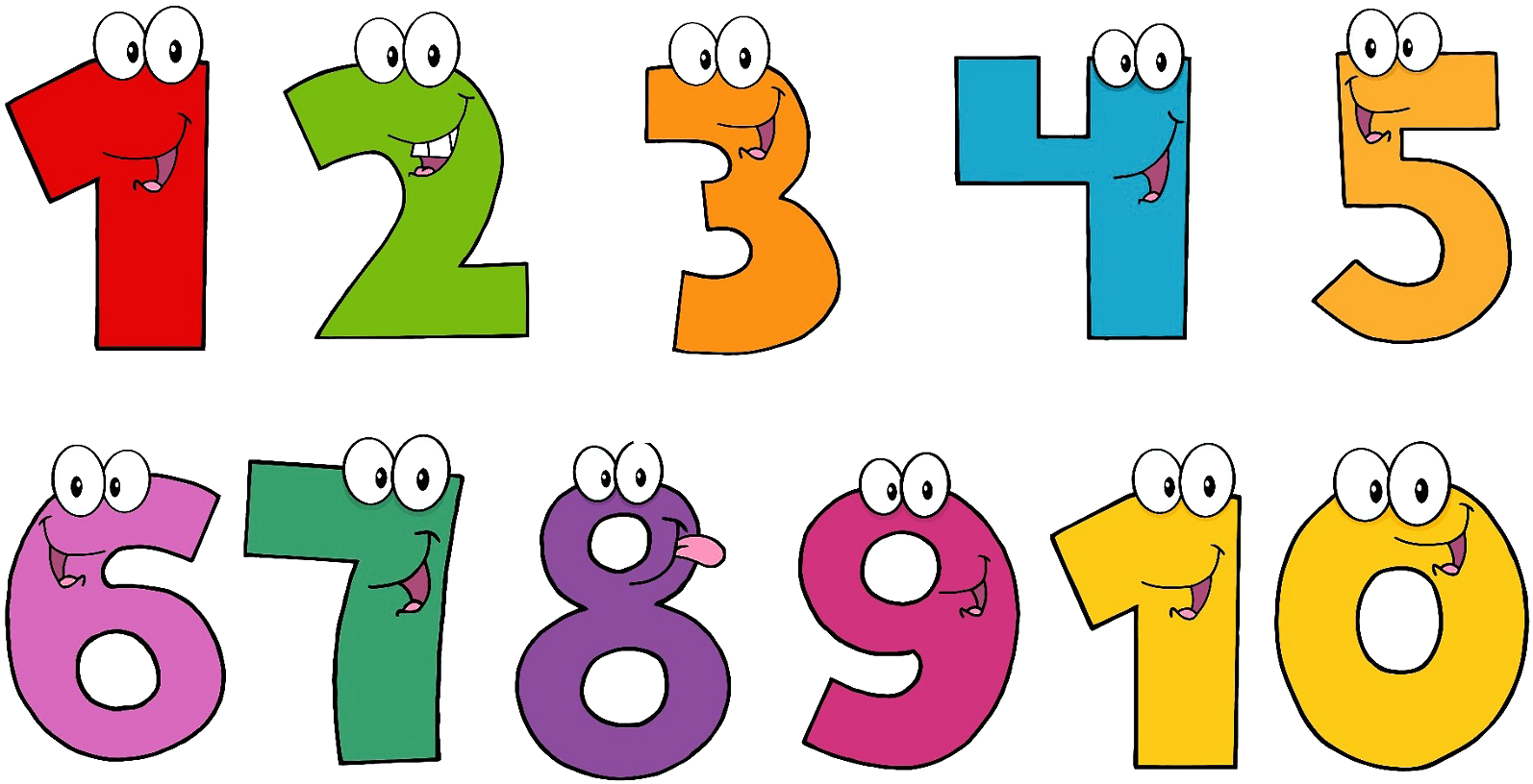 numbers in German from one to ten or 1 - 10